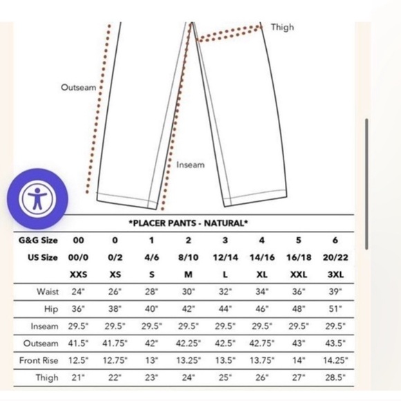 Gravel & Gold SF Painter Utility  Pants Natural Cotton Denim Plus Size 3XL 20 22 - Picture 12 of 12
